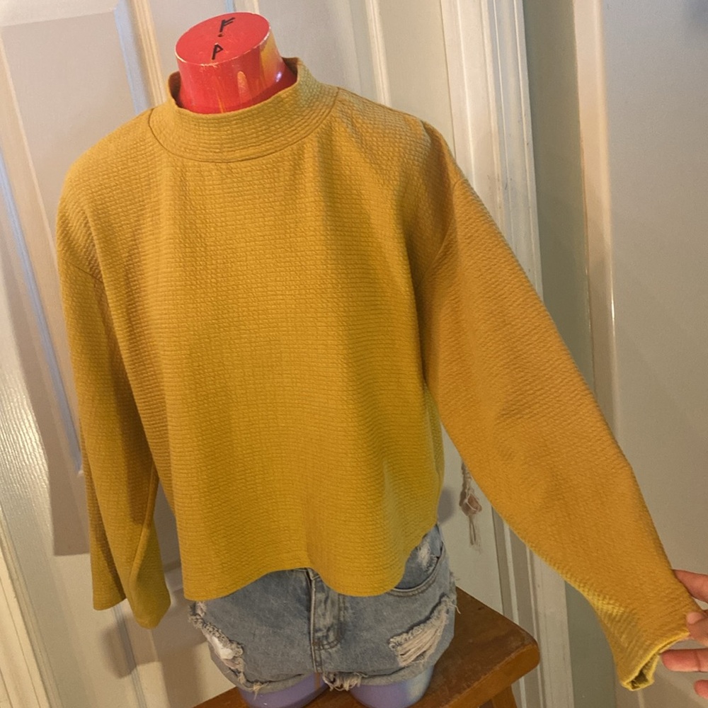 June & Hudson Mustard Cowl Neck Sweater - Picture 9 of 12